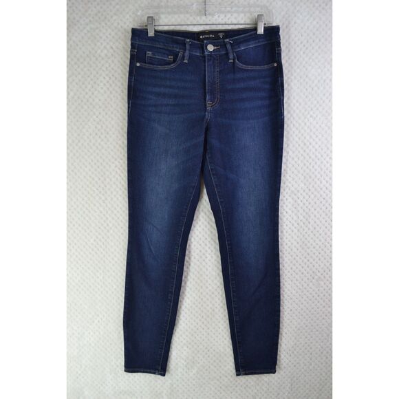Athleta Women's 8 Ultra Skinny Sculptek Stretch Dark Wash Denim Jeans - Picture 1 of 12